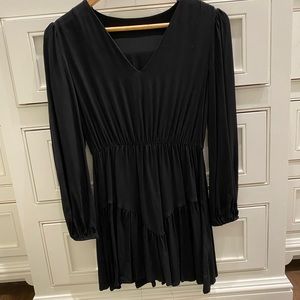 Small v neck black dress